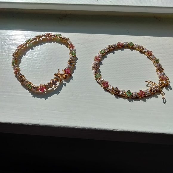 Gemstone Bracelet x 2, with tiny Diamond accents, from Macy's - Picture 2 of 10